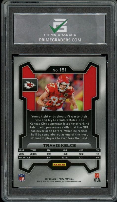 2023 Panini Prizm 151 Travis Kelce GRADED 10 Gem Mint EBay