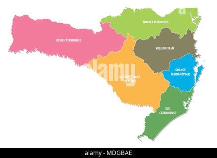 Colorido Brasil mapa de vectores administrativa y política Imagen