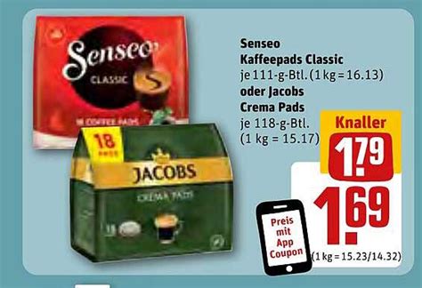 Senseo Kaffeepads Classic Oder Jacobs Crema Pads Angebot Bei REWE