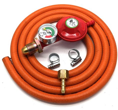 Igt Propane Gas Regulator With Gauge Replacement Hose Kit For Uk Cadac