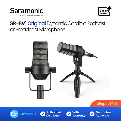 Saramonic Sr Bv Cardioid Dynamic Desktop Studio Microphone For Live