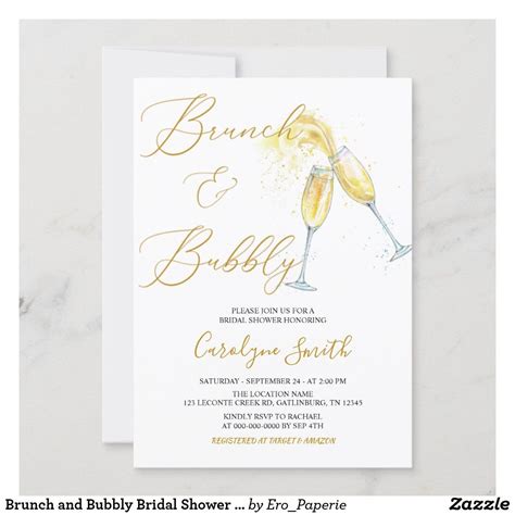 Champagne Brunch Bubbly Rose Gold Birthday Party Invitation Zazzle Artofit