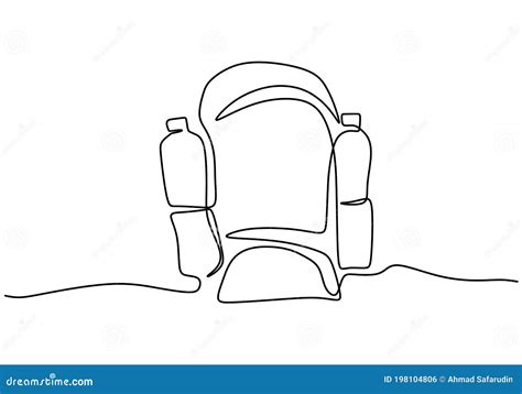 One Continuous Line Drawing Of Backpack For Travelers And Tourists A