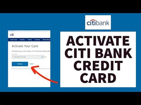 How To Activate Citi Bank Credit Card Online Activating New