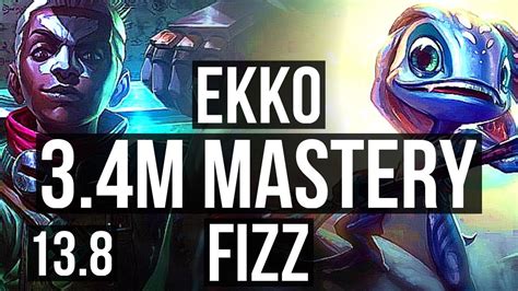 EKKO Vs FIZZ MID 3 4M Mastery 1000 Games Legendary 15 5 10 KR