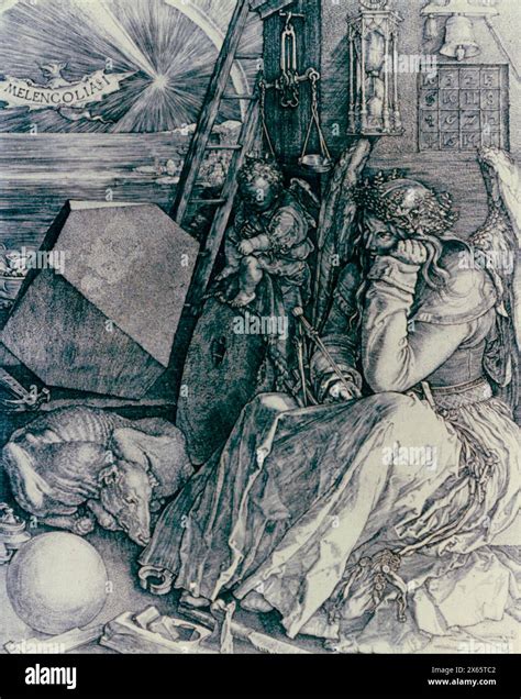 Melencolia Engraving By Albrecht Durer 16th Century Stock Photo Alamy