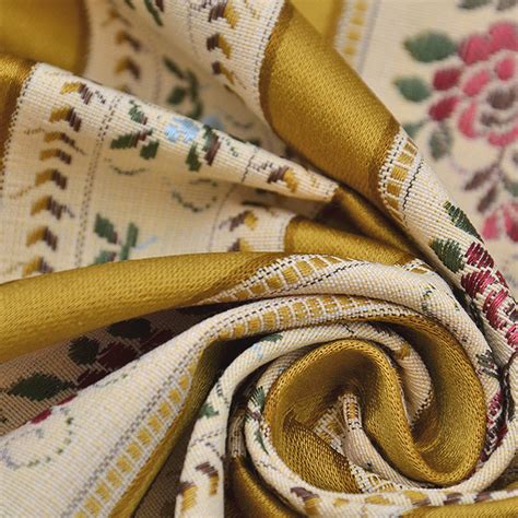 Dekostoff Jacquard Biedermeier Gold Bema Stoffe