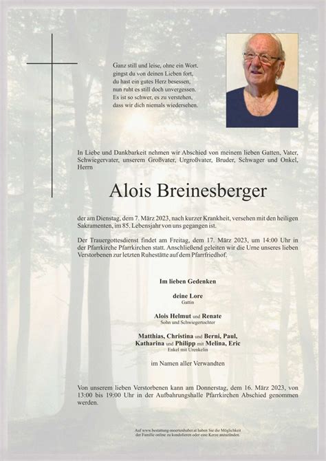 Breinesberger Alois Hg Text Bestattung M Rtenhuber