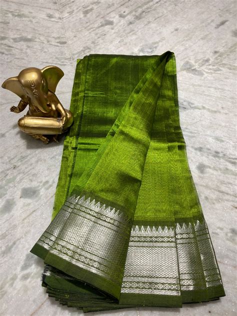 Mangalagiri Pure Pattu By Cotton New 200k Jari Border Plain Pattu Sarees