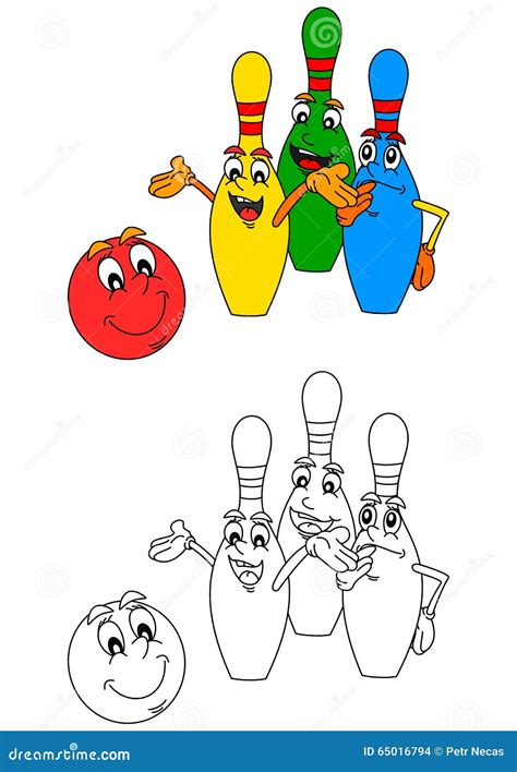 Boules De Bowling Et Bowling Comme Livres De Coloriage Pour Des Enfants