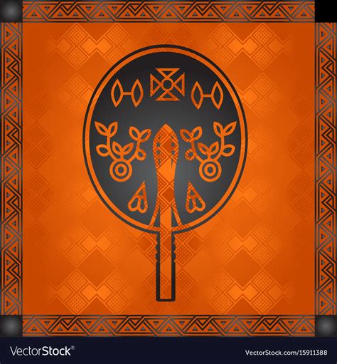 African national cultural symbols Royalty Free Vector Image