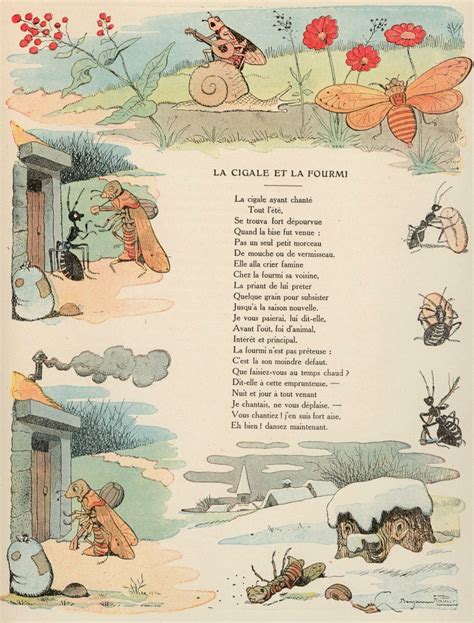 Fablimages La Fontaine Et Ses Illustrateurs La Cigale Et La Fourmi