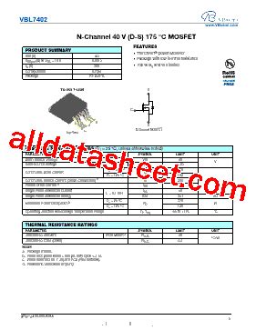 VBL7402 Datasheet PDF VBsemi Electronics Co Ltd