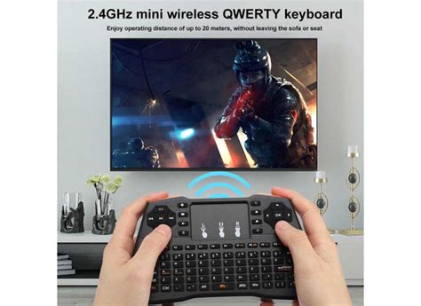 Mini teclado sem fio de 2 4 GHz Touchpad 3 dpi teclado portátil para pc