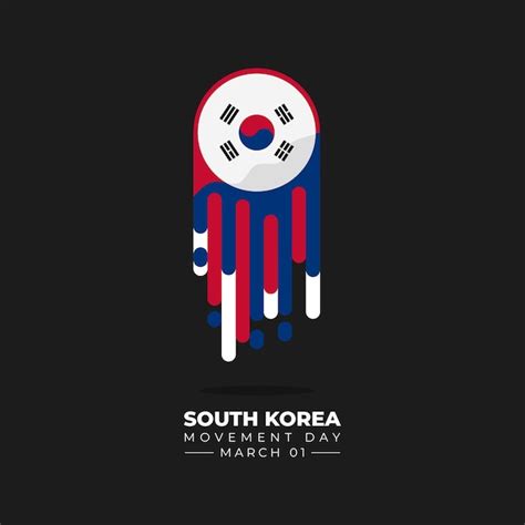 Premium Vector South Korea Independence Movement Day With Flying