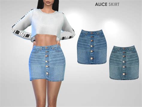 The Sims Resource Denim Skirt