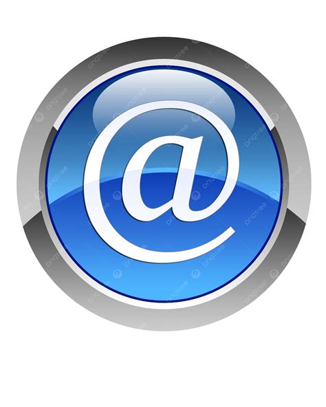 Email Address Icon Glossy Blue Round Button Receiving Round Email