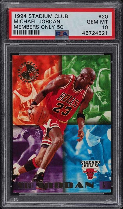 Stadium Club Members Only Michael Jordan Psa Gem Mint