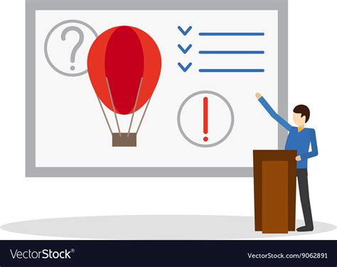 Business Presentation Flat Icon Royalty Free Vector Image