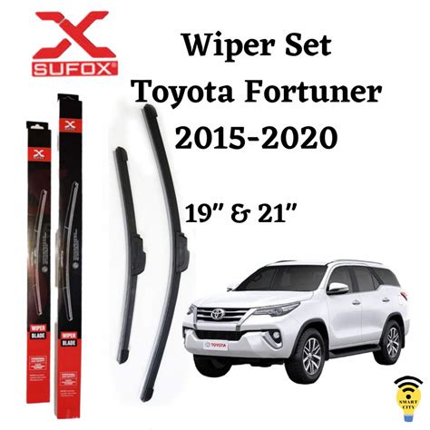 SUFOX Wiper Blade Toyota Fortuner 2015 2020 Set Universal Banana Type