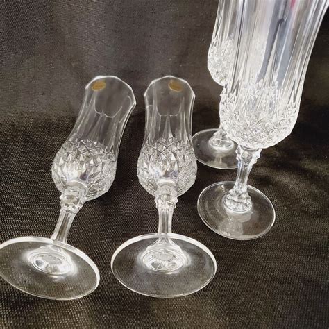 4 Vintage Cristal D Arques France Genuine Lead Crystal 24 Champagne Flutes Lot Ebay