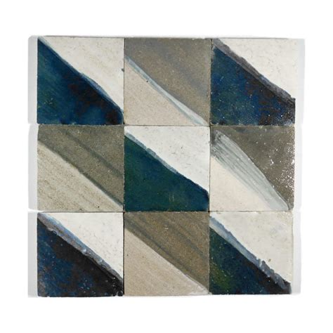 Zellige Triangle Grey Mixed Cm X Cm Cement Tile Usa