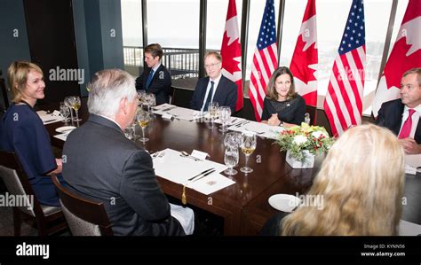 U S Secretary Of State Rex Tillerson Flanked By U S Ambassador Kelly