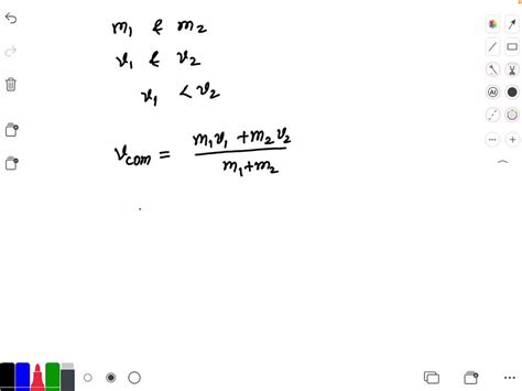 Solved Two Objects With Masses M1 And M2 Are Moving Along The X Axis In The Positive Direction