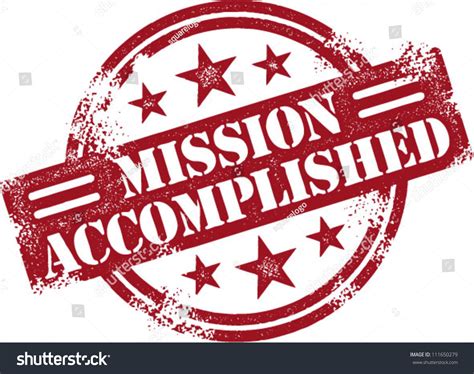 Mission Accomplished Reward Stamp Stock Vector 111650279 Shutterstock