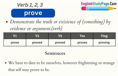 Prove Verb 1 2 3 Past And Past Participle Form Tense Of Prove V1 V2 V3