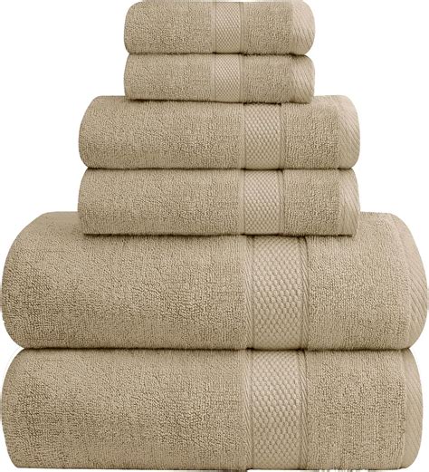 Amazon Oakias Premium Towel Set Gsm Piece Beige Ring