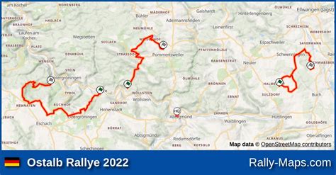 Streckenverlauf Ostalb Rallye 2022 Drc Rallyekartede