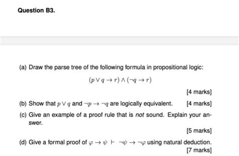 Solved Question B A Draw The Parse Tree Of The Following Chegg