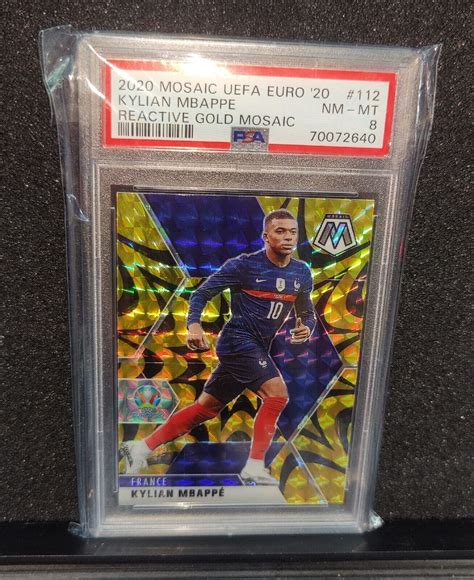 2021 Panini Mosaic UEFA Euro 2020 Mosaic Reactive Gold 112 Kylian