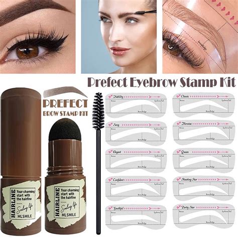 Eyebrow Stamp With 10 Design Eyebrow Cards One Step Brow Stamp Shaping