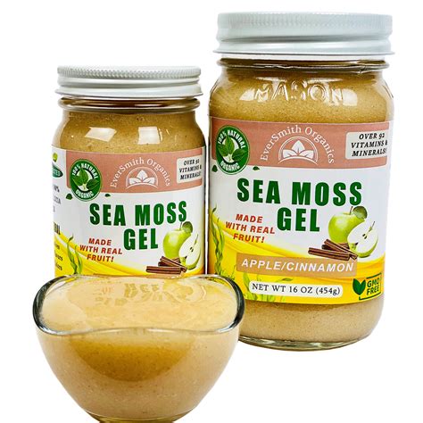 Organic Sea Moss Gel Applecinnamon 16 Ounce Real Fruit