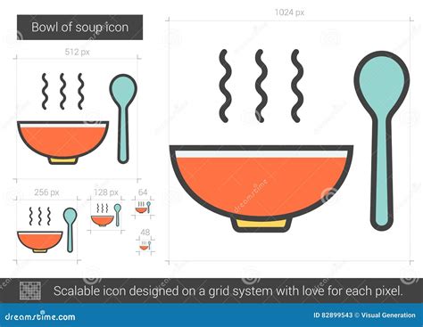 Cuenco De L Nea Icono De La Sopa Ilustraci N Del Vector Ilustraci N