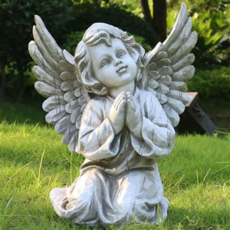 Child Angel Kneeling Praying 39cm Garden statue