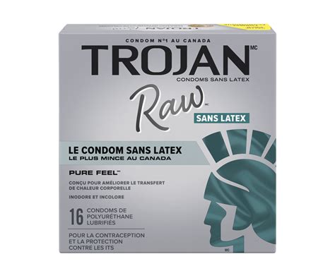 Raw Pure Feel condoms 16 unités Trojan Condoms Jean Coutu