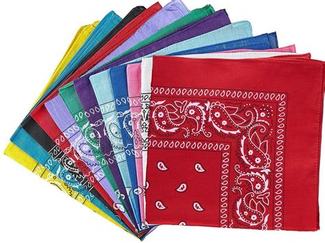 Dozen Paisley Bandanas One Pre Tied Paisley Bandana Biker Du Rag