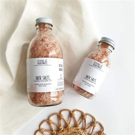 Pink Himalayan Bath Soak With Gentle Avocado Oil By Divine And Handmade Himalayan Salt Bath