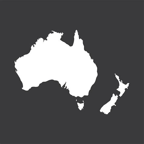 Icono De Mapa De Australia Vector Premium