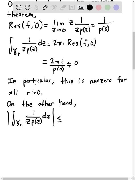 Solved A Generalization Of The Cauchy Integral Formula Show That F