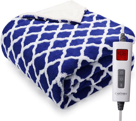 Amazon Caromio Heated Blanket Electric Throw Blanket Sherpa