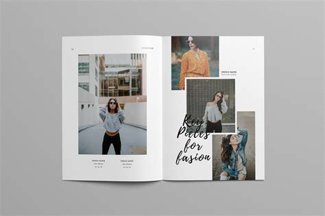 时尚极简的服装目录杂志模板下载 Fashion Catalog Lookbook Template Indd 设计小咖