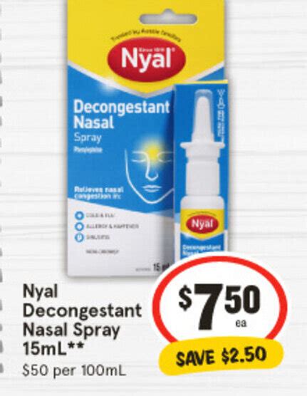 Nyal Decongestant Nasal Spray 15ml Offer At Iga