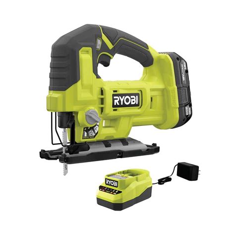 Ryobi One 18v Cordless Jig Saw Kit With 1 5 Ah Battery And Charger Pcl525k1 The Home Depot