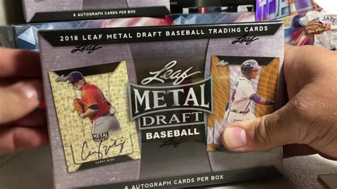 Opening Hobby Box Of Leaf Metal Draft Baseball Cards Loads Of