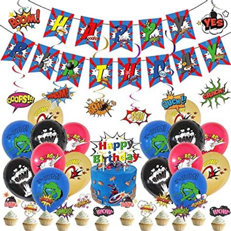 Superhero Birthday Party Supplies, Superhero Themed Party Decorations - Etsy