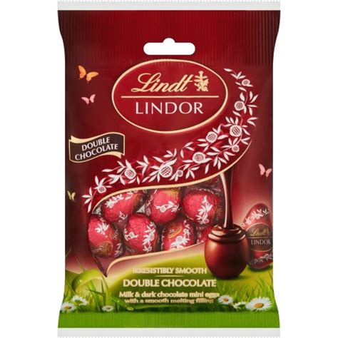 Lindt Lindor Double Chocolate Mini Eggs With A Smooth Melting Filling